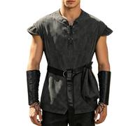 Medieval Costume Men Velvet Arm Guard Set Stage Performance Cosplay