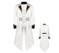 Medieval Costume Retro Middle Length Tailcoat