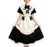 Medieval Costume Women Beer Festival Dirndl Puff Sleeve Apron Dress