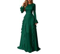 Medieval Costume Women Solid Bell Sleeve Waist Cinched Court Gown