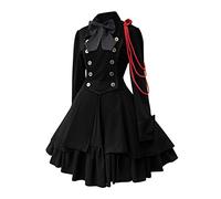 Medieval Costume Women, White Dress for Women Plus Size Halloween Costumes Corset Long Flare Sleeve Dress Fairy Gothic Gown Irish Fancy Dresses Long Maxi Black Corset Halloween