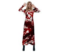 Medieval Costume Womens Renaissance Victorian Dress Spaghetti Strap Swing Xmas Printed Fancy Drawstring Corset Party Lady Long Sleeve Costumes For Adult Women Halloween