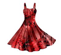 Medieval Costume Womens Steampunk Rockabilly Dress Pleated Loose Swing Ghost Skull Novelty Drawstring Corset Party Lady Long Sleeve Costumes For Adult Women Halloween