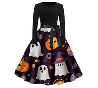 Medieval Costume Womens Victorian Dress Cold Shoulder Spaghetti Strap Swing Xmas Printed Fancy Drawstring Corset Party Plus Size Gothic Costumes For Adult Women Halloween
