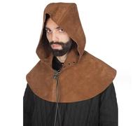 Medieval Cowl Cloak Grim Reaper Wicca Pagan Hood Halloween Hooded Cape Witch Wizard Cloak Gothic Monk Cape Renaissance Hooded Cape Medieval Fancy Dress Steampunk Cowl Hat Vampire Cloak