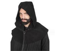 Medieval Cowl Cloak Grim Reaper Wicca Pagan Hood Halloween Hooded Cape Witch Wizard Cloak Gothic Monk Cape Renaissance Hooded Cape Medieval Fancy Dress Steampunk Cowl Hat Vampire Cloak