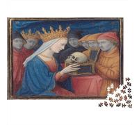 Medieval Crowned Queen, Skull Jigsaw Puzzles Challenge Toy Educational Games Home Decoration for Adults& Teenager Age 14 Years Up 52x38cm/1000pcs