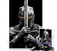 Medieval Crusader with Sword Jigsaw Puzzles for Adults1000 Piece Logic Fun Sharp Detail Playful Challenge Christmas Idea (50x75cm)