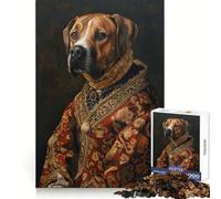 Medieval Dog Portrait Jigsaws 1000 Pieces for Teenagers Sharp Thinking Neat Cut Fun Activity (50x75cm)