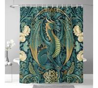 Medieval Dragon Shower Curtains William Morris Bathroom Curtains