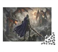 Medieval Dragon Slayer 1000 Piece Jigsaw Puzzle,Premium Cardboard,Educational Toy,Home Wall Decor,Gift Idea,Adults & Kids 14+,Impossible Challenge,Stress Relief 38x26cm
