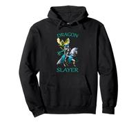 Medieval Dragon Slayer Knight And Dragon Pullover Hoodie