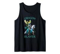 Medieval Dragon Slayer Knight and Dragon Tank Top