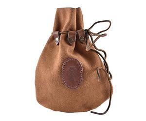 Medieval Drawstring Leather Pouch with Celtic Cross - Bag - Viking Belt Wallet Purse