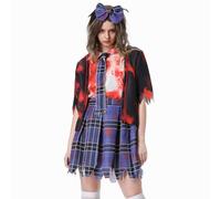 Medieval Dress, Ball Dress with Bloody Print Halloween Costumes For Plus Size Women October Festival Costume Women Santa Costume Cute Halloween Costumes |