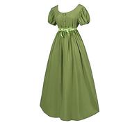 Medieval Dress Women Plus Size Princess Fair Dresses Ladies Adult Fancy Dressing Gown, Victorians Overdress with Chemise, Floor Length Regency Elegant Nightdress for Tea Party, Prom, Halloween
