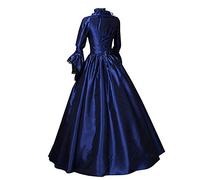 Medieval Dress Women Renaissance Halloween Costumes Gothic Court Gowns Plus Size 1800s Rococo Maxi Dresses Lace Patchwork Vintage Tea Party Prom Dress Elegant Retro Goth Princess Ball Gown
