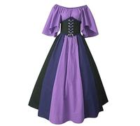 Medieval Dress Women's with Corset, Renaissance Clothing Women's Maxi Dress, Vintage Victorian Evening Dresses, Halloween Costume, Traditional Irish Party Dress for Carnival, Cosplay, Fancy Dress