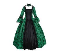 Medieval Dresses Women's Princess Renaissance Queen Maxi Dress Women's Trumpet Sleeves Victorian Palace Dress Retro Floor Length Cocktail Dress Halloween Carnival Party Costume Party Dress Cosplay