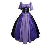 Medieval Dresses Women's with Corset, Renaissance Maxi Dress, Women's Short Sleeves, Victorian Evening Dresses, Traditional Irish Pleated Dress, Halloween, Carnival Outfit, Fancy Dress Clothing