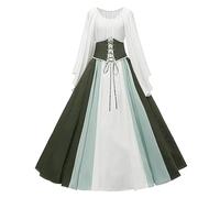 Medieval Dresses Women's with Corset, Renaissance Maxi Dress Women's Trumpet Sleeves, Victorian Palace Ball Gown Vintage Classic Party Dress Halloween Carnival Costume Club Party Queen Clothing