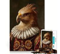 Medieval Eagle Portrait 1000 Piece Jigsaws for Adults Puzzle Logic Workout Precise Connection Home Play (38x26cm)