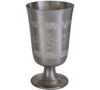 Medieval Engraved Hunting Scene Footed Chalice 6.5" Cup Goblet Antique Pewter Finish Made from Pewter Perfect for Engraving