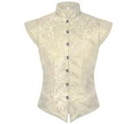 Medieval Ensemble Halloween Cosplay Attire For Themed Celebrations Festivals Costume Parties Elegant Historical Apparel (White, S)