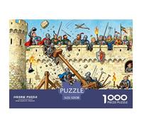 Medieval European Castle Battles Wooden Jigsaw Puzzle Waterproof 1000 Piece Puzzles for Adults Impossible Home Decoration