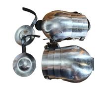 Medieval European Knight's Full Plate Pauldrons with Armpit Guards - Wearable Steel Shoulder Armour for Reenactment & LARP (Pair)