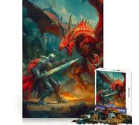 Medieval Fantasy Battle 1000 Piece Jigsaw Puzzles for Teenagers Jigsaw Memory Build True Detail Playful Challenge (38x26cm)