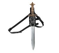 Medieval Faux Leather Back Sword Frog Viking PU Leather Frog Sword Adjustable Vintage Sword Holster Sword Holder Dagger Holster Accessories Costume Accessory for Cosplay Hollloween Carnival