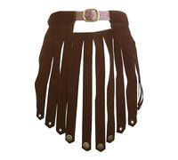 Medieval Faux Leather Knight Tassel Skirt Gladiator Kilt Vintage Armor Skirt Adjustable Retro Viking Roman Apron Warrior Fringe Waist Belt for Halloween Carnival Cosplay Party Fancy Dress Up Costume