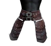Medieval Faux Leather Wide Belt Thigh Armor Retro Double Sides Waist Armor, Mercenary & Knights Skirt with Mercenary&Knights Cosplay Costume Accessory