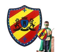 Medieval Foam Toy Shield - Soft Play Knight Costume Accessory, Lightweight Gear, Safety Combat Prop, Protective Armament, Dragon Design Plate, Party Favor | For Boys