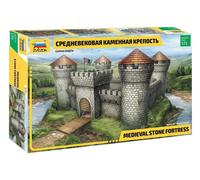 Medieval Fortress Stone Castle 1:72 Plastic Model Kit ZVEZDA