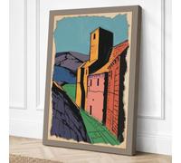 Medieval Fortress Tower Canvas Wall Art Print 18x12 Inch