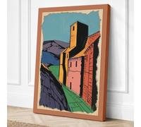 Medieval Fortress Tower Canvas Wall Art Print 18x12 Inch (46 x 30 cm)