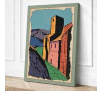 Medieval Fortress Tower Canvas Wall Art Print 30x20 Inch (76 x 51 cm)