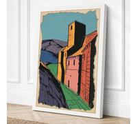 Medieval Fortress Tower Canvas Wall Art Print 30x20 Inch (76 x 51 cm)