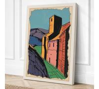 Medieval Fortress Tower Canvas Wall Art Print 30x20 Inch (76 x 51 cm)