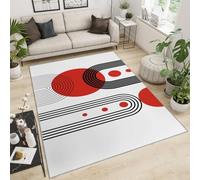 Medieval Geometric Home Decoe Rug， Nordic Style Abstract Living Room Anti-Slip Washable Rugs， Decorative Washables Apply To Living Room Bedroom (50x80cm)