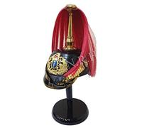 Medieval German Pickelhaube Prussian,Imperial Officer's Garde Leather Helmet Long Spike WRed Plume WW1 Halloween Costume
