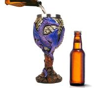 Medieval Goblet - Premium Stainless Steel Build, Intricate Dragon Design, Authentic Vintage Style, Multi-Purpose Wine Drinking Goblet for Decorative Display, Cup for Parties