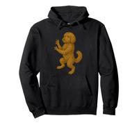 Medieval Goldendoodle Legendary Dog Mythical Creature Crest Pullover Hoodie