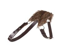 Medieval Gothic Shoulder Armor Faux Fur Fluffly Viking Shoulder Guard Retro Steampunk Costume Body Chest Harness for LARP Warrior Cosplay Renaissance Halloween Party Fancy Dress Cosplay Accessories