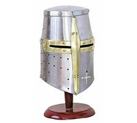 Medieval Greathelm Sugarloaf Crusader Armor helmet Steel Knight European Templar Bascinet helmet Italian Larp Warrior Roleplay costume