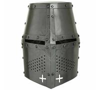 Medieval Greathelm Templar Helmet Knights Armor Helmet Adult wearable Helmet Steel Crusader combat helmet Reenactment LARP cosplay helmet Halloween