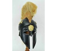 Medieval Greek Corinthian Helmet Antique Steel Spartan Plume Helmet Historical Knight combat Warrior LARP helmet Crusader Roleplay Cosplay costume Halloween