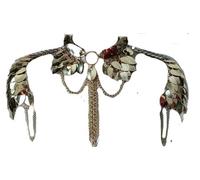 MEDIEVAL HANDICRAFTS STORE Viking Scalemail Chainmail Harness Shoulder Pauldrons Burningman Oak Valykire Halloween Costume Gold, Gold, Standard